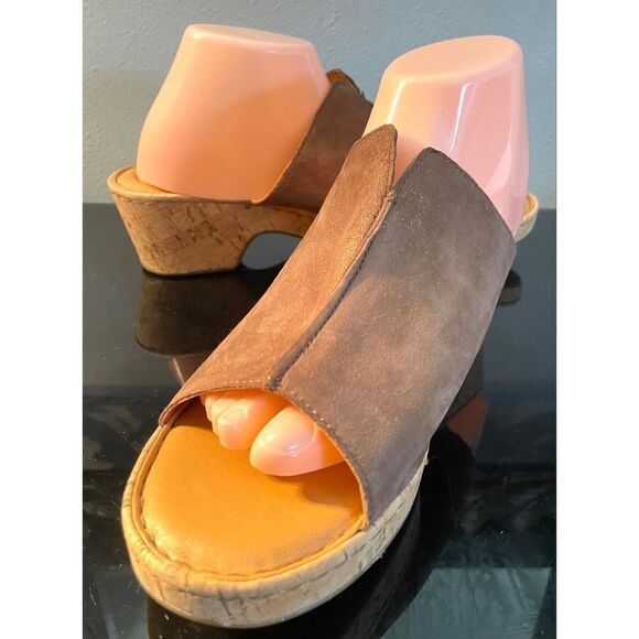Born, Asho New Cork Heel Bronze Women’s Sandals Size 11 Medium. - Picture 11 of 11
